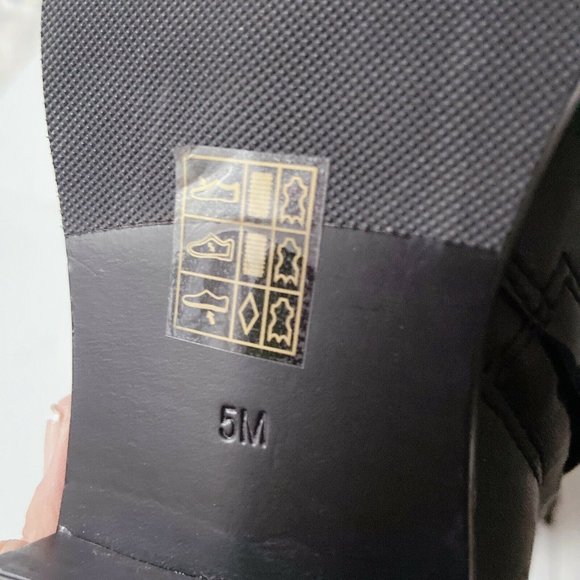 Tory Burch MARSDEN Over The Knee Stretch Riding Boot T LOGO Black Leather US 5 - Picture 11 of 12